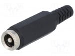 Гнездо за захранване за кабел PC-GP2.5/2 Щепсел; захранващ DC; мъжки; 5,5/2,5mm; 5,5mm; 2,5mm; на проводник